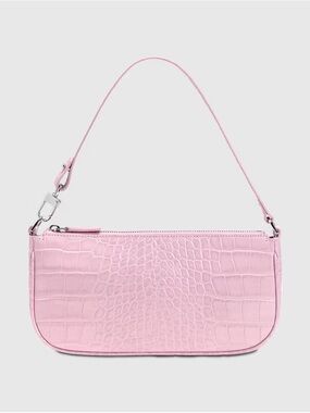 BY FAR Rachel Pink Leather Shoulder Bag